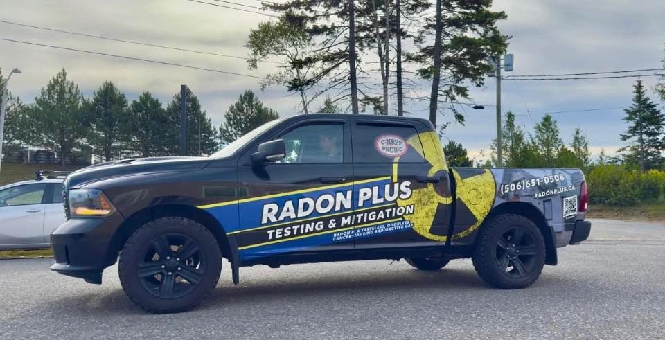 Radon Plus branded truck – certified radon testing and mitigation New Brunswick